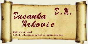 Dušanka Mrković vizit kartica